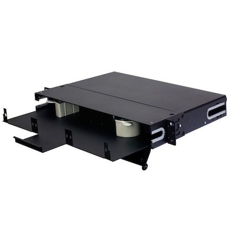 Quest Technology International Fiber Optic Rack Mount Enclosure - 2U, 6 Strips (144 Fibers Max) NFO-4506